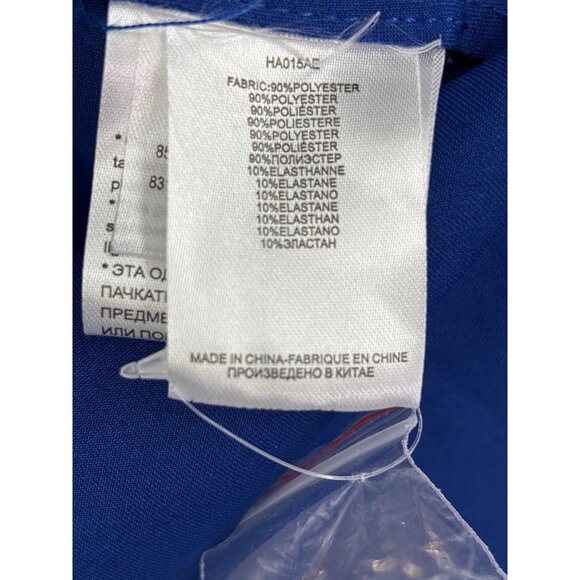 Molly Bracken Military Jacket Gold Button Cobalt Faux Suede Blue Large NEW - Picture 4 of 5